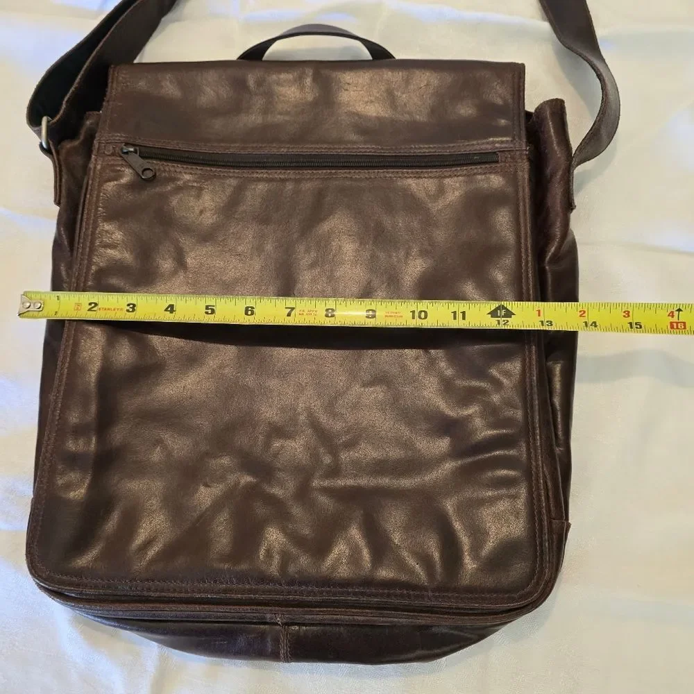 WILSON Leather Genuine Leather Crossbody Bag Brown Unisex Laptop‎ Bag